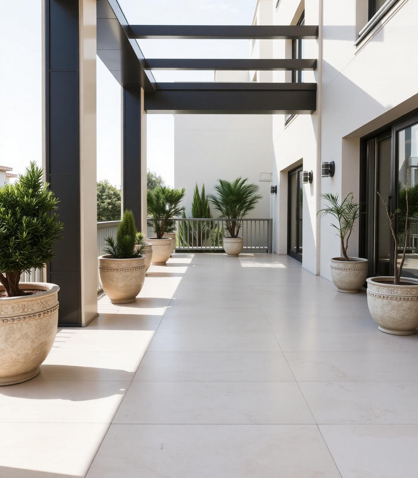 Terraza residencial luminosa